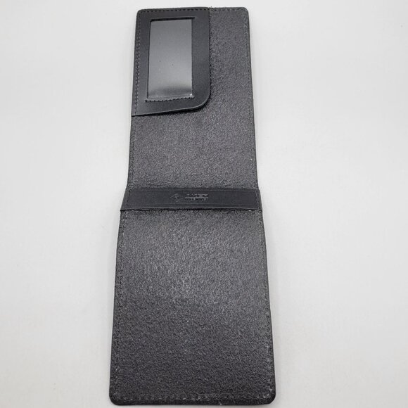 Black Leather Aker ID and Notebook Holder Slimline - Picture 5 of 6